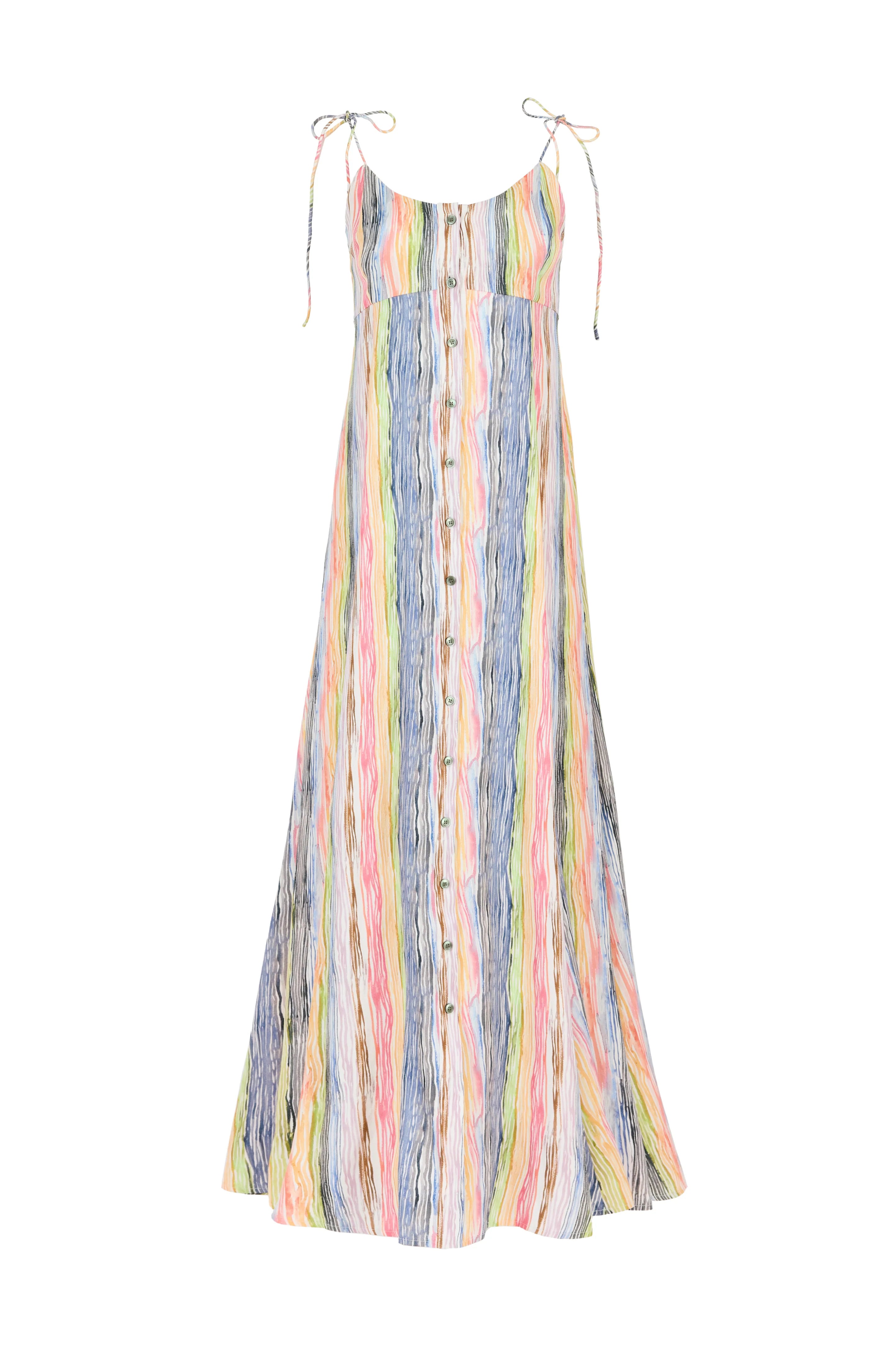 HAYES DRESS, MULTI GLOWING GARDENS