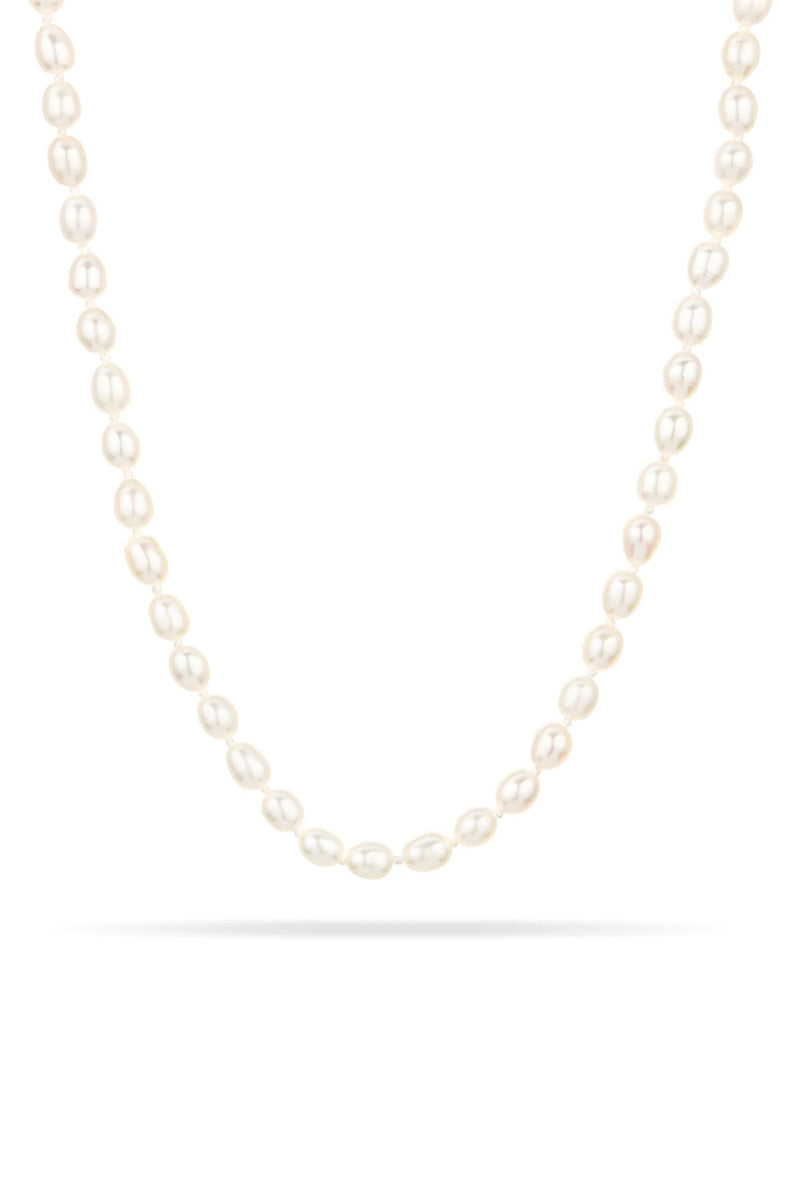 Chunky Seed Pearl Necklace - 14k Yellow Gold