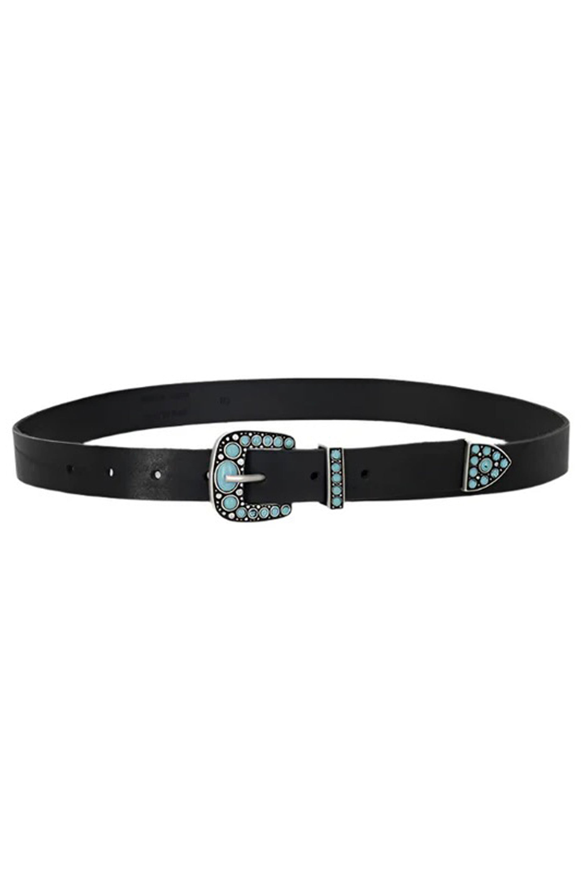 blue dress for baby girl Thelma Calf Leather Turquoise Belt