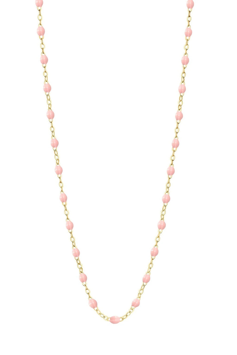 16.5" Classic Gigi Necklace - Baby Pink + Yellow Gold