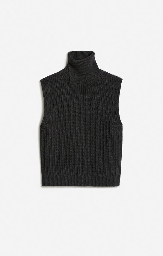 Finley Sleeveless Jumper - Anthracite