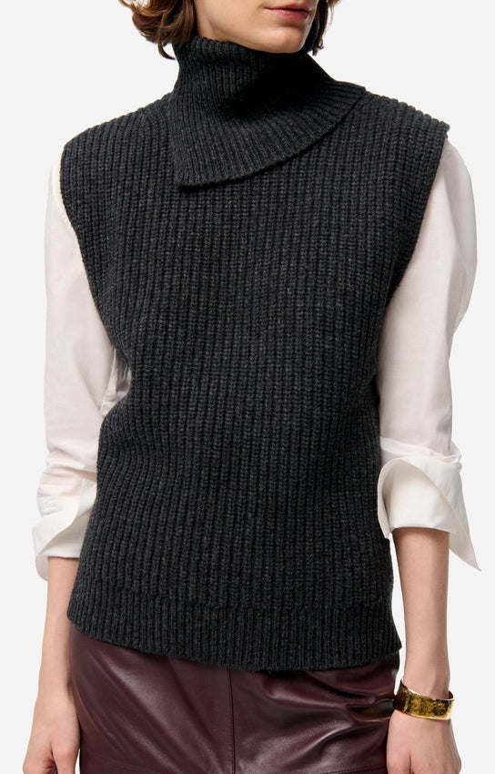 Finley Sleeveless Jumper - Anthracite