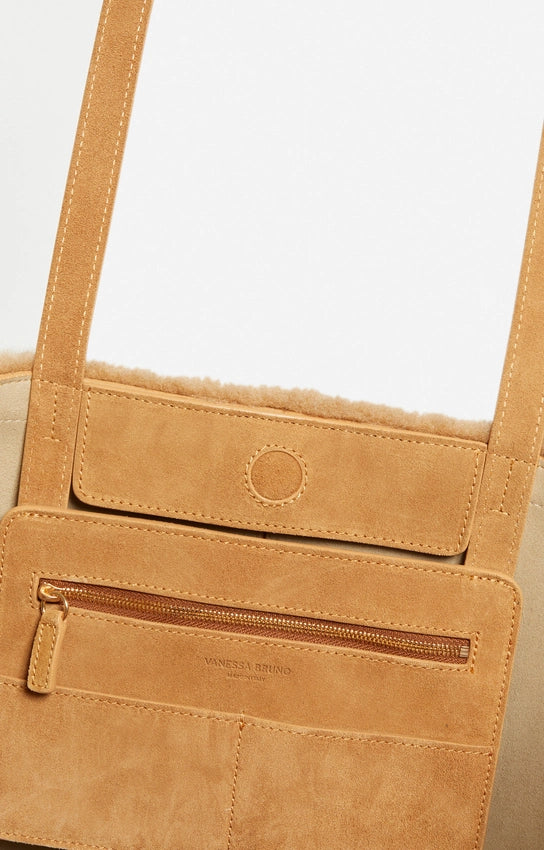 Large Daily Suede Tote Bag - Caramel