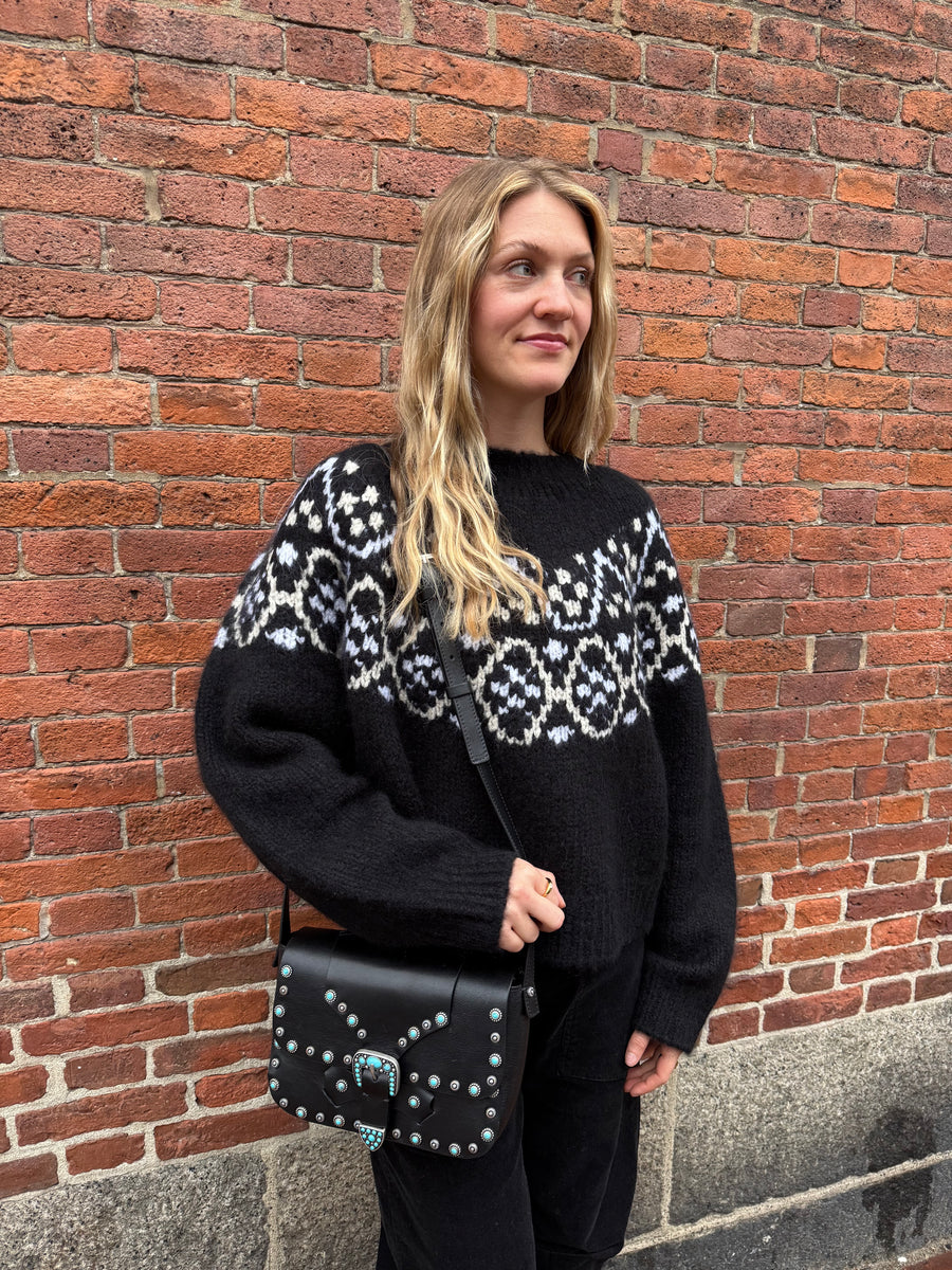 Chrissy Sweater - Black Fairisle