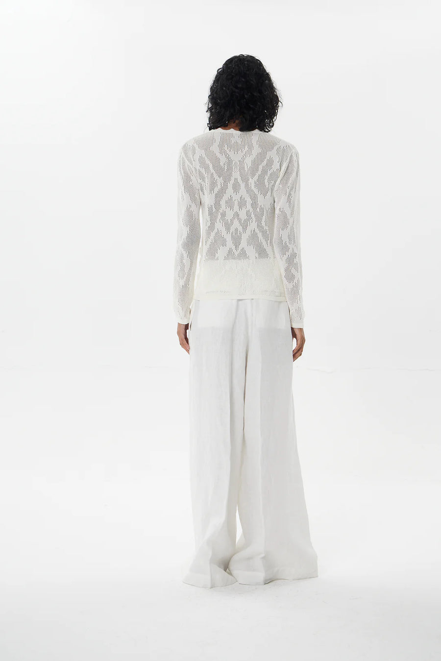 Moreno Winona Long Sleeve Pullover - White
