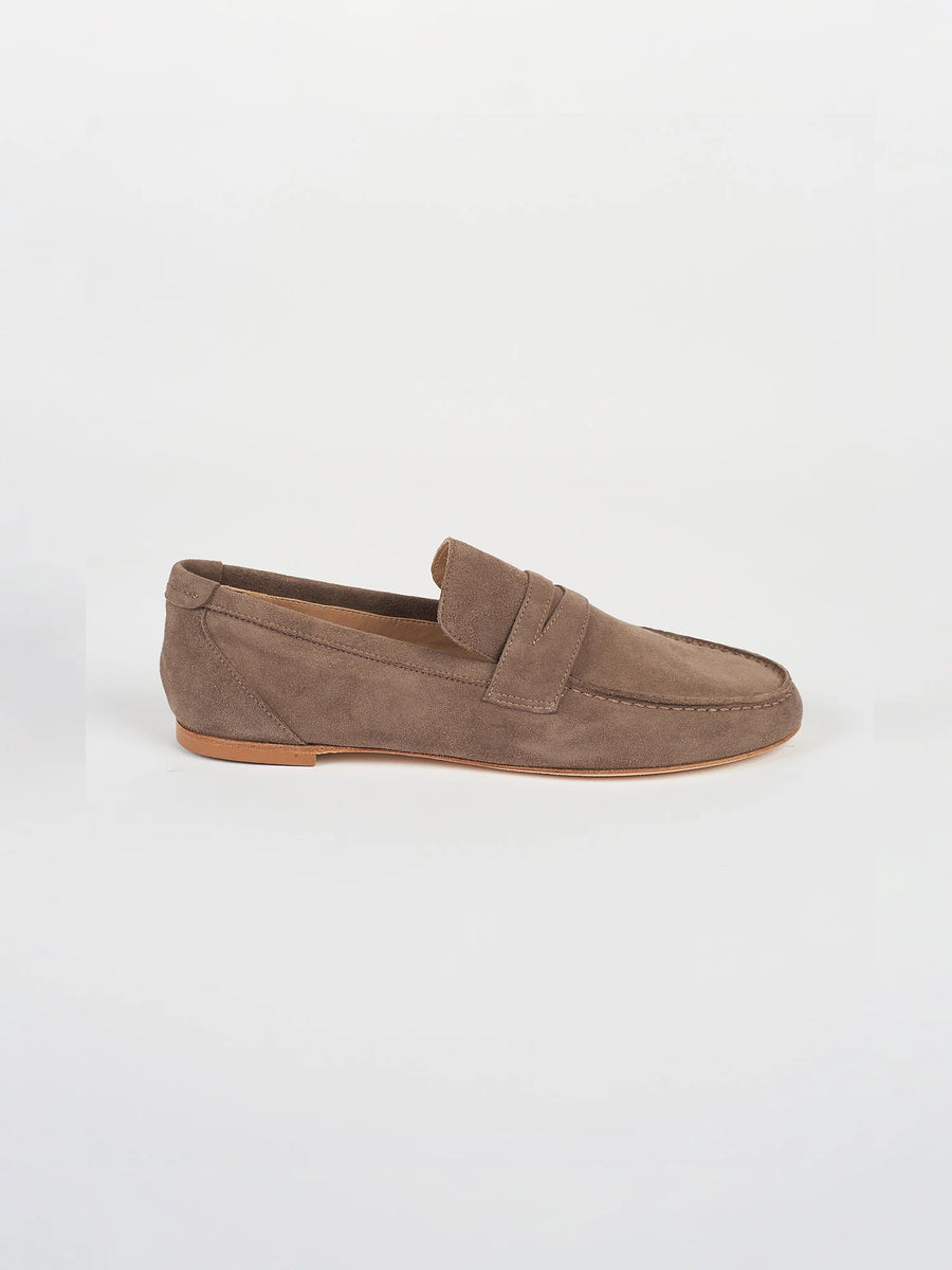 Penny Loafer - Taupe Suede