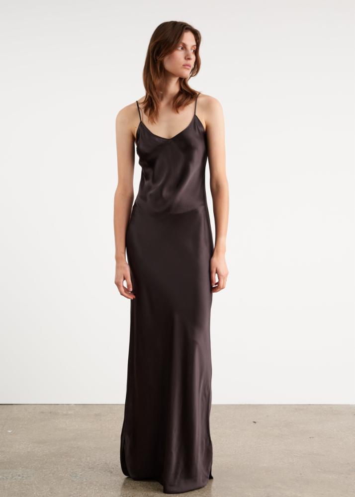 Cami Silk Gown - Burgundy