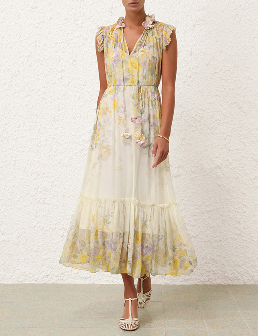 Harmony Flutter Dress - Citrus Garden Print