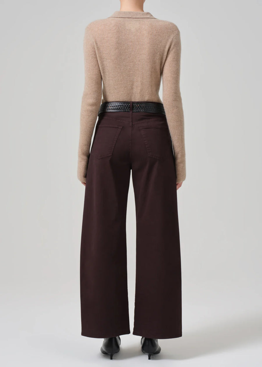 Cara Cropped Pleated Trouser - Clove