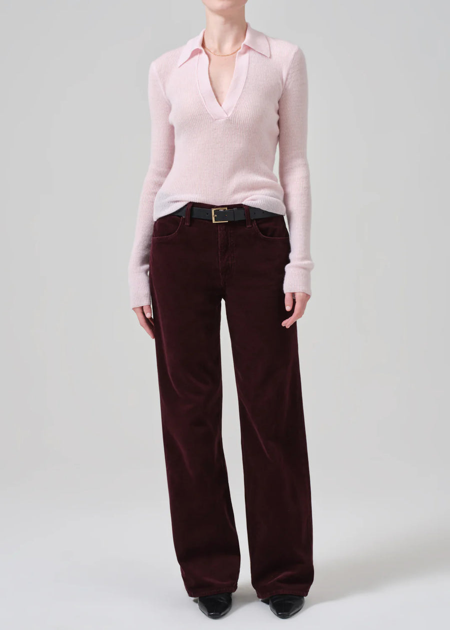 Annina Corduroy 33 Zip Fly Trouser - Bordeaux