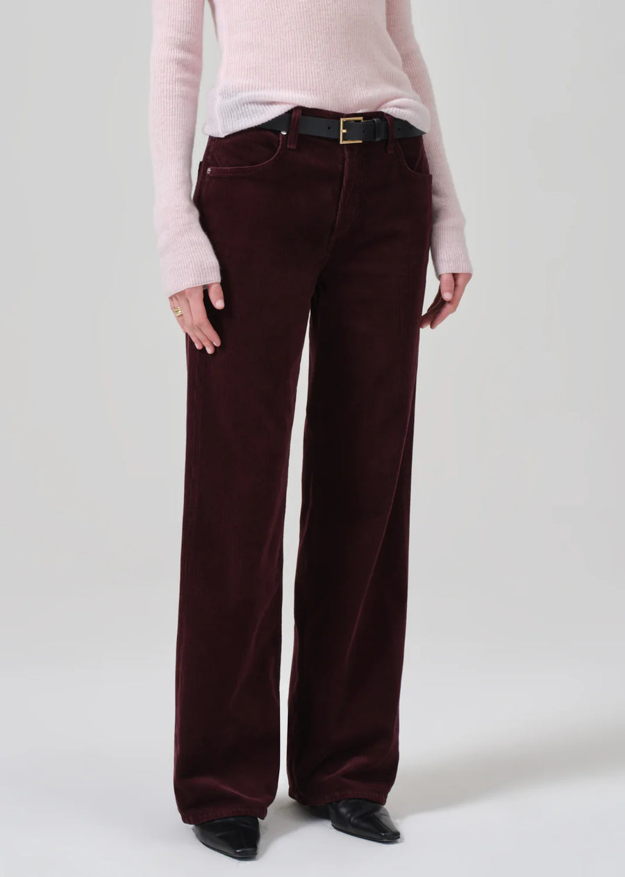 Annina Corduroy 33 Zip Fly Trouser - Bordeaux