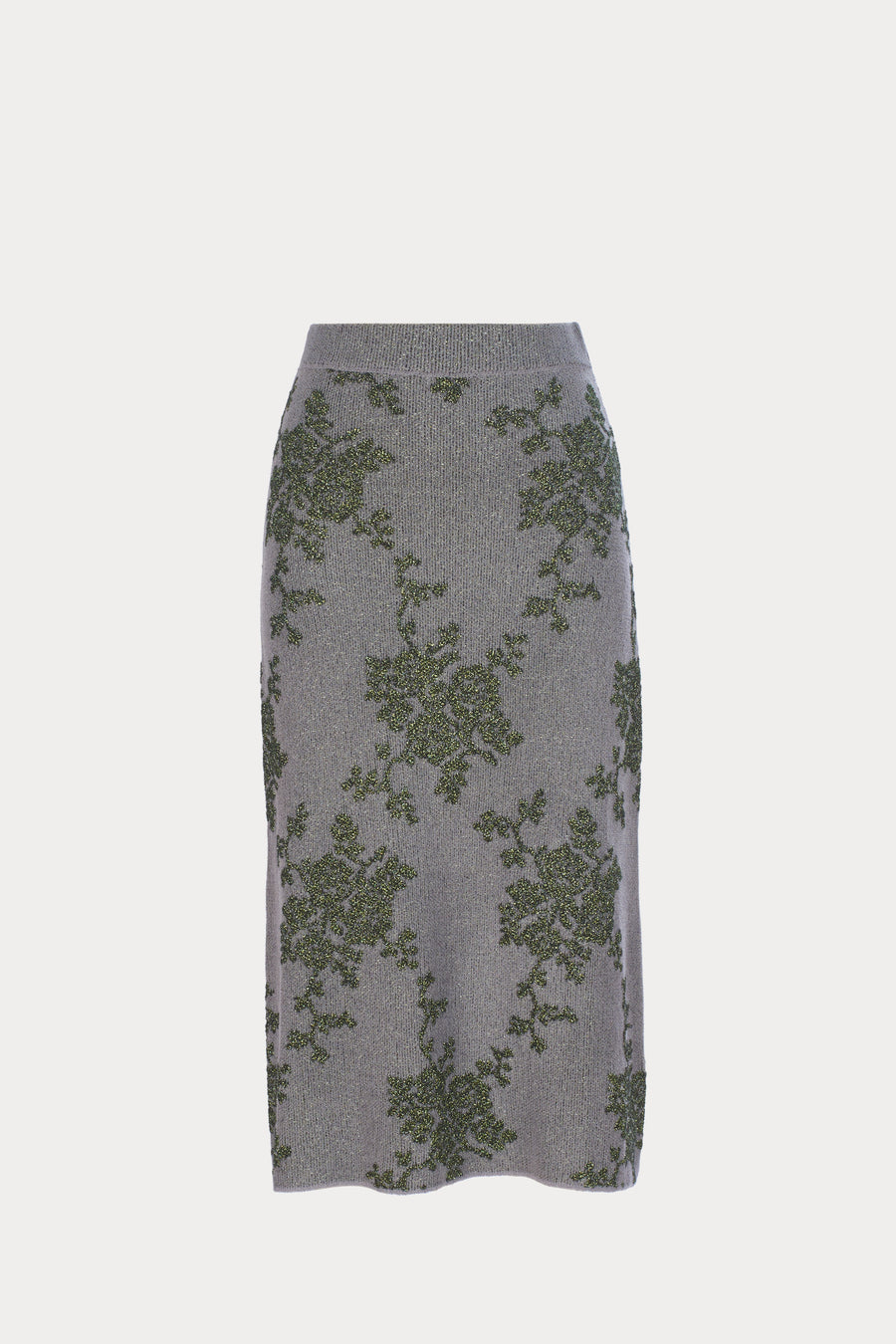 Broccada Skirt - Dove-Green