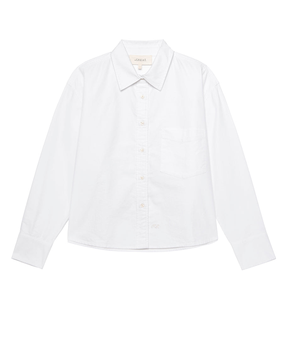 The Cropped Oxford Shirt - White