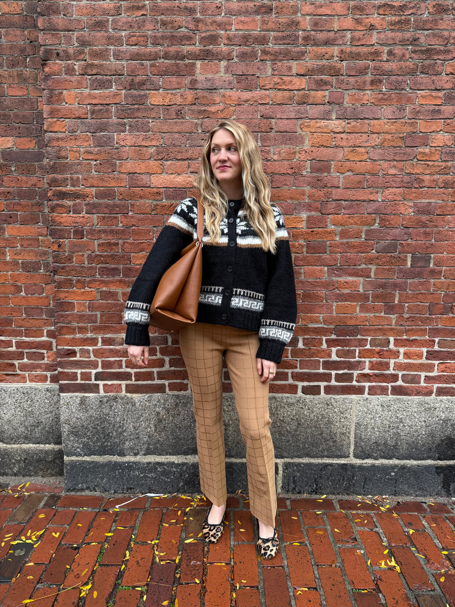 The Snowflake Ice Rink Cardigan - Black