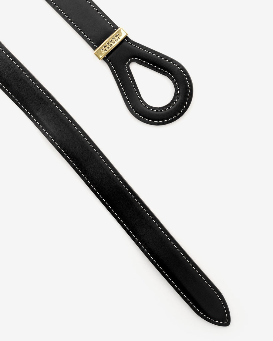 Brindi Leather Belt - Black
