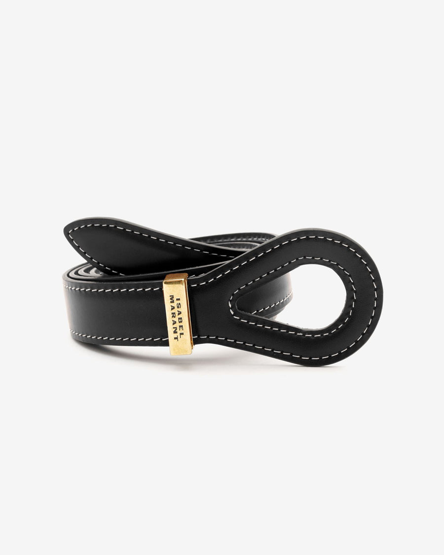Brindi Leather Belt - Black