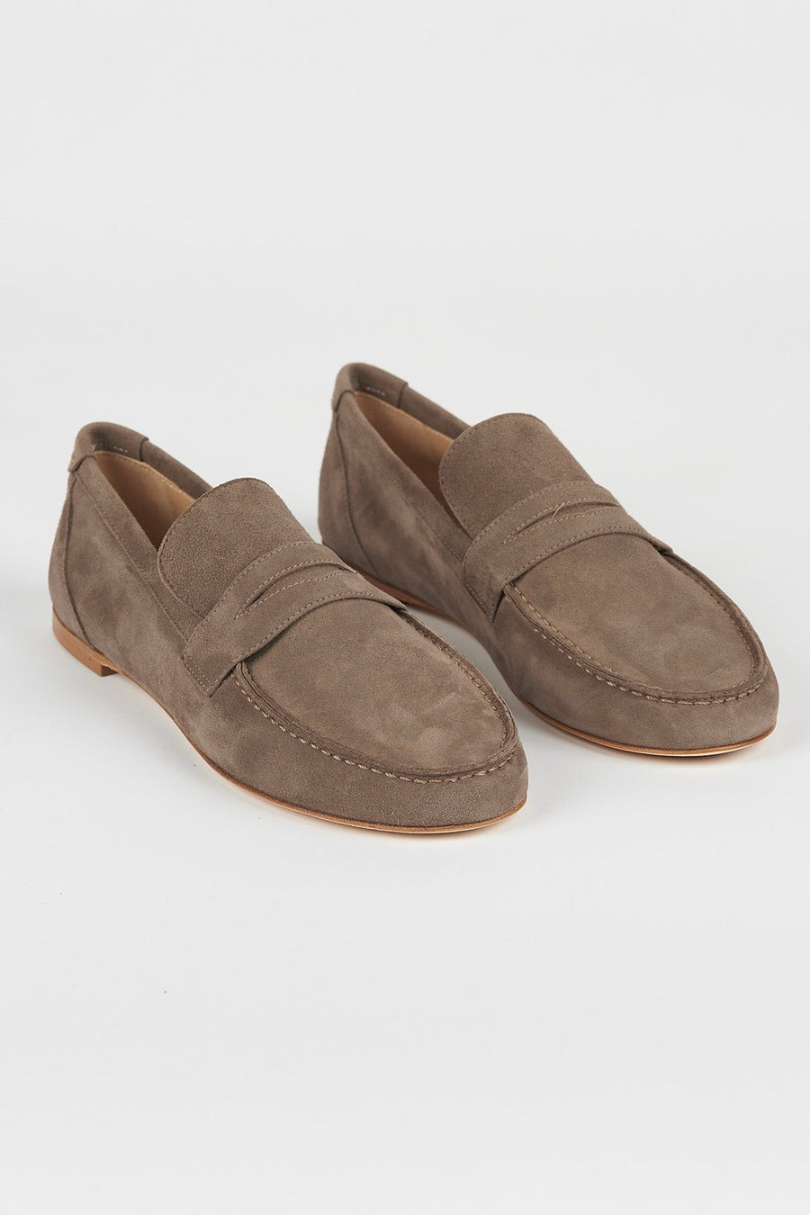 Penny Loafer - Taupe Suede