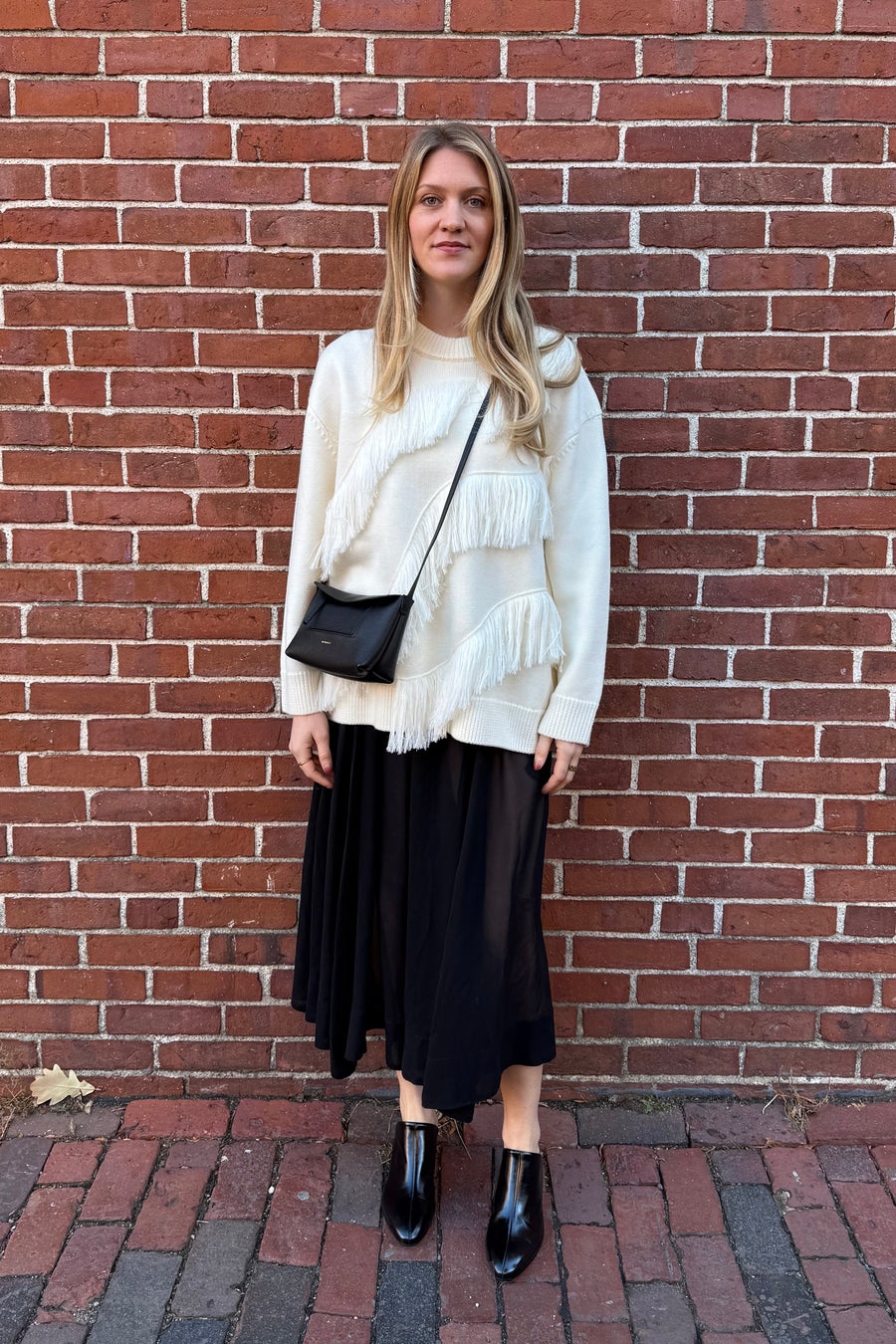 Selena Silk Chiffon Skirt - Black