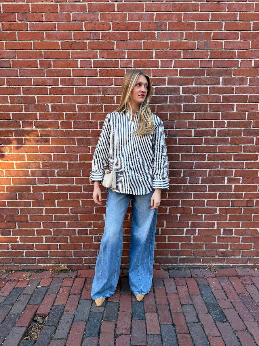 Next Morning - Sequin Indigo/White