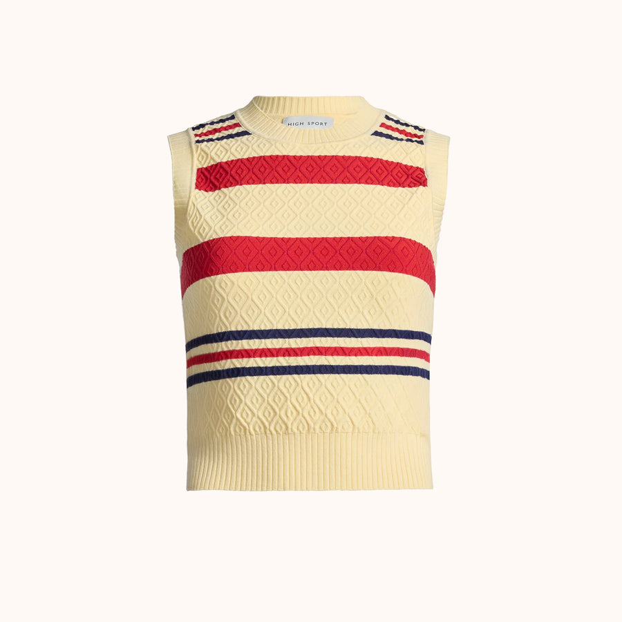 Annette Tank - Yellow Stripe (By Phone Order Only)