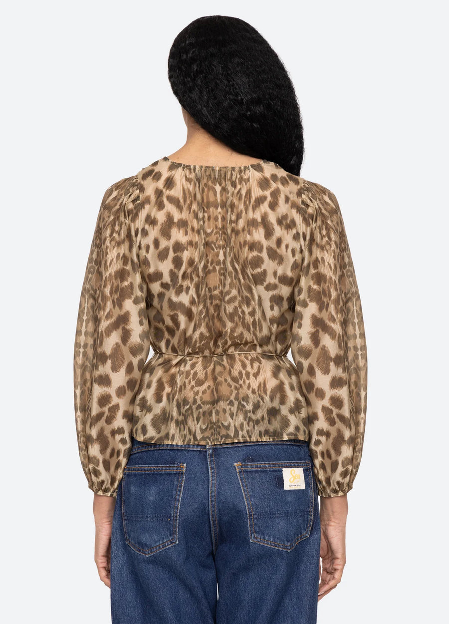 Claude Print Top - Cream