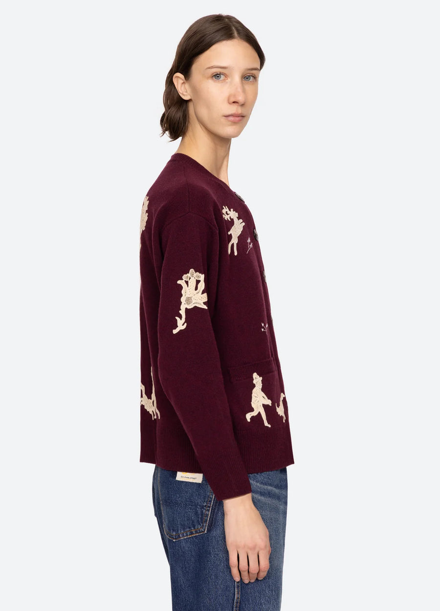 Mika Cardigan - Burgundy