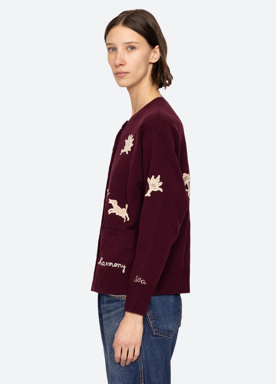 Mika Cardigan - Burgundy