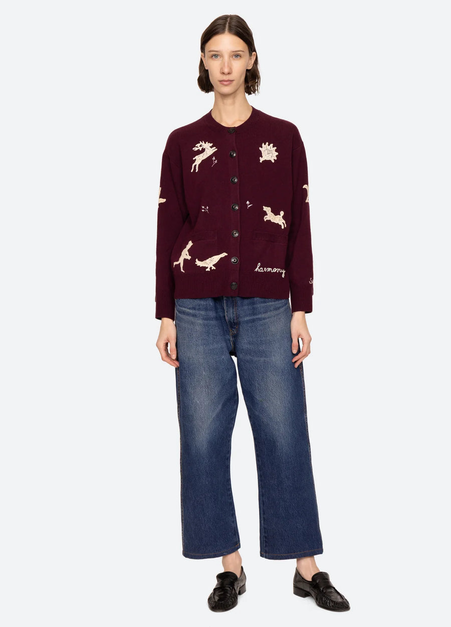 Mika Cardigan - Burgundy