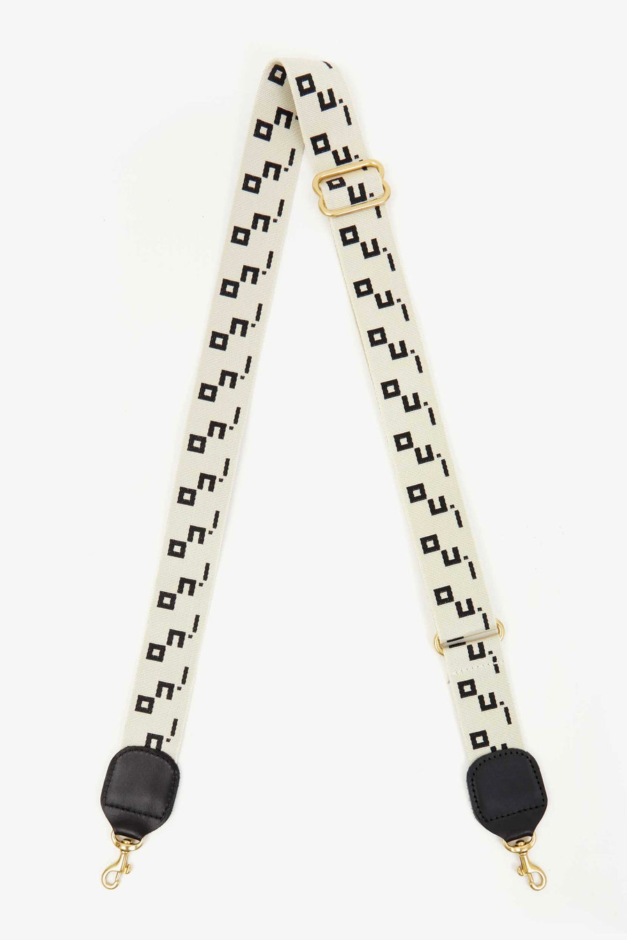 Adjustable Webbing Strap - Cream w/ Black Oui