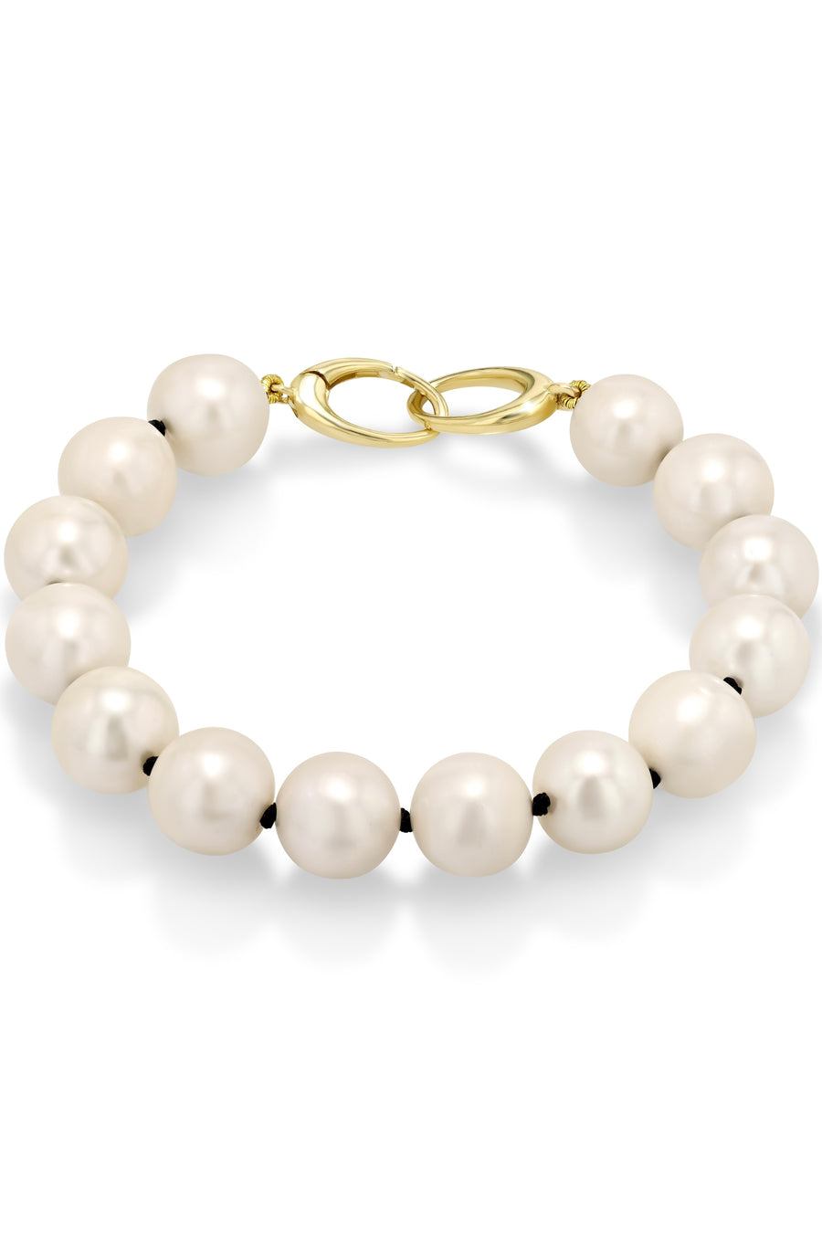 White Pearl Bracelet - 18K Gold