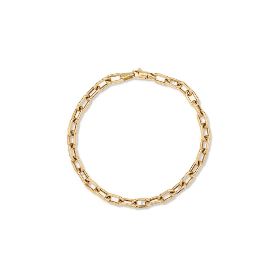 4mm Italian Chain Link Bracelet - 14k Yellow Gold