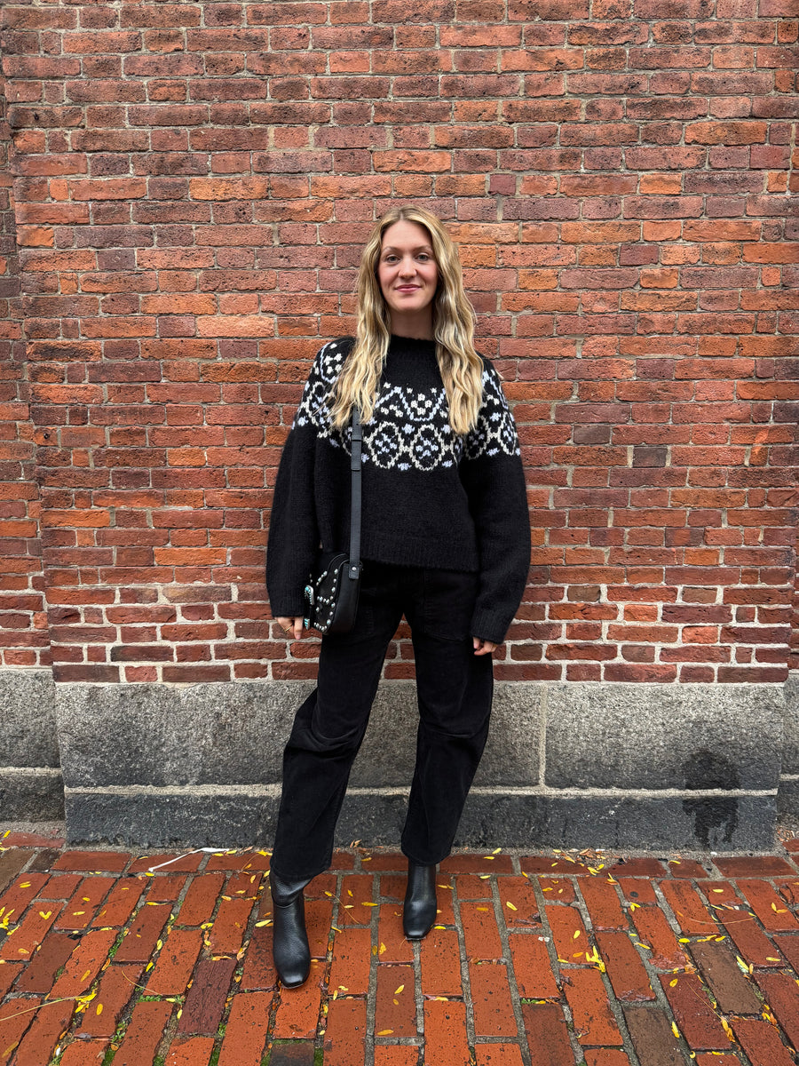 Chrissy Sweater - Black Fairisle