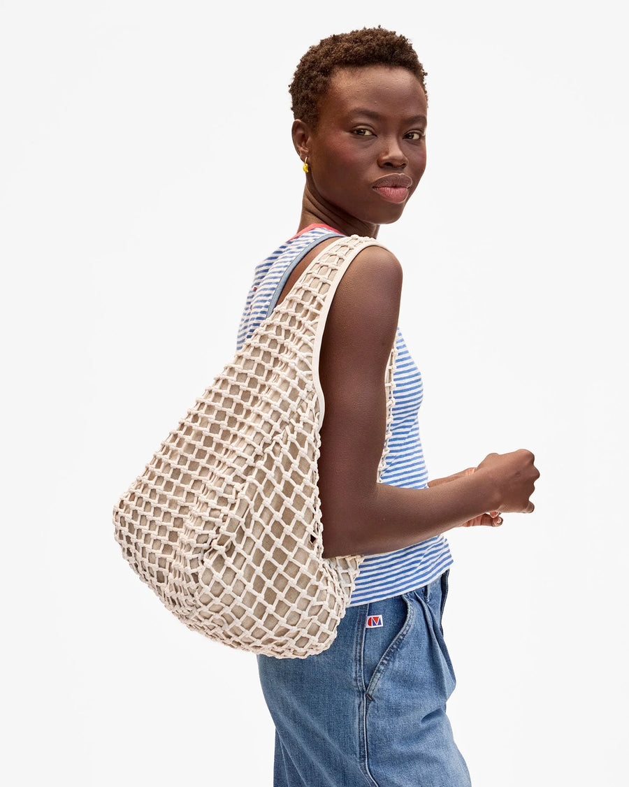 Bando - White Knot Woven Leather