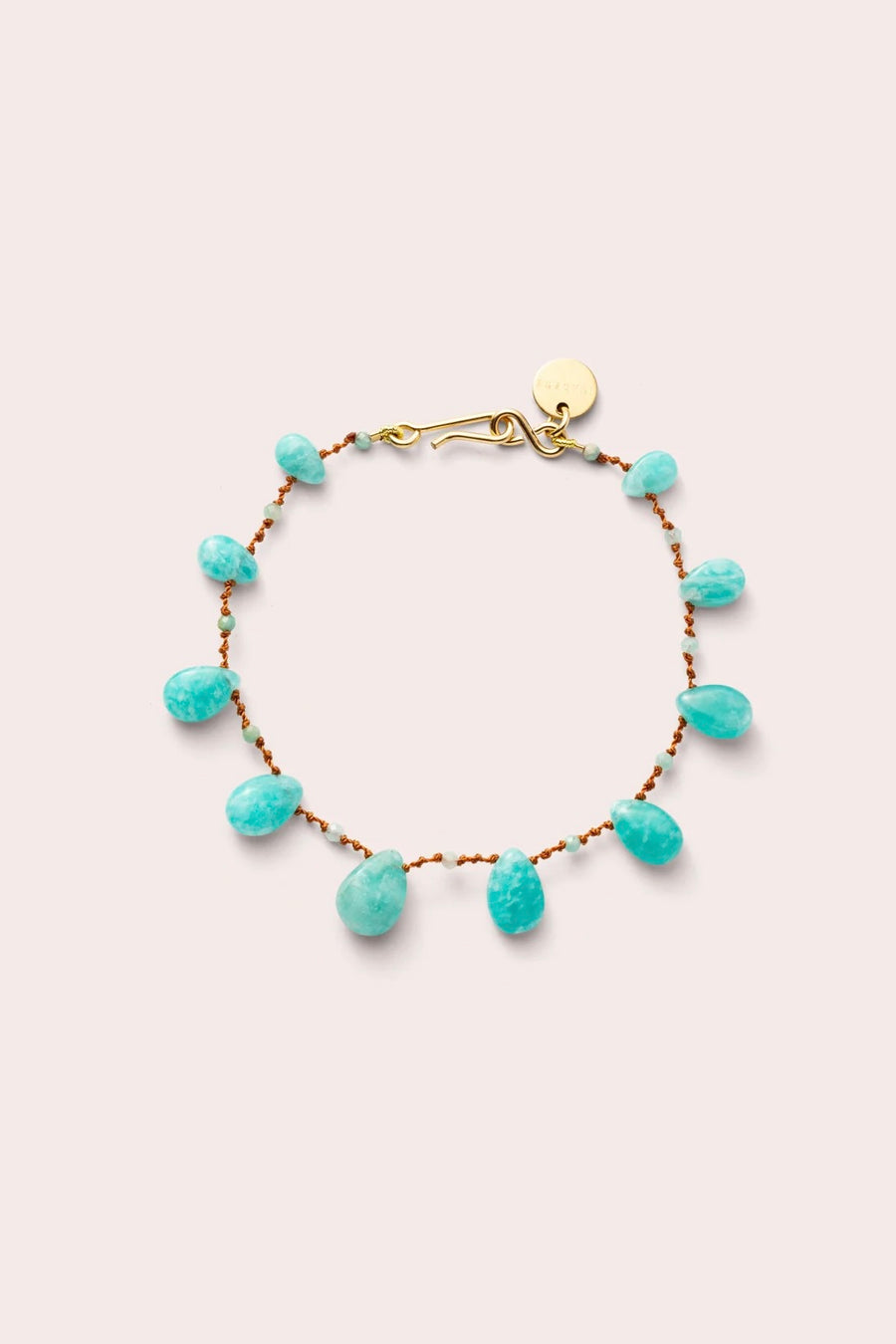 Beetle Drops & Beads Bracelet - Amazonite