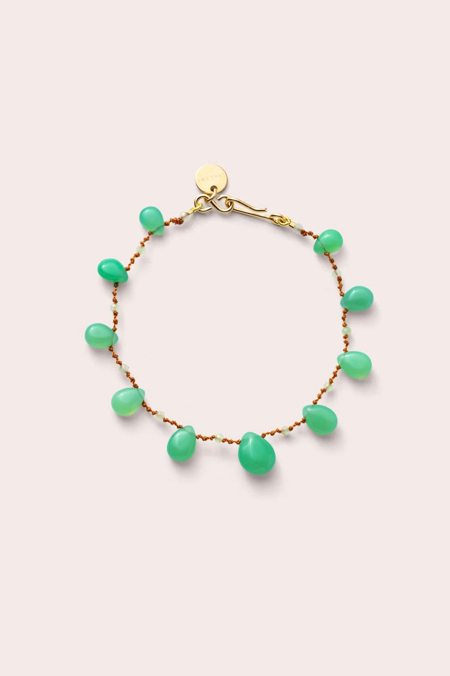 Evergreen Drops & Beads Bracelet - Chrysoprase