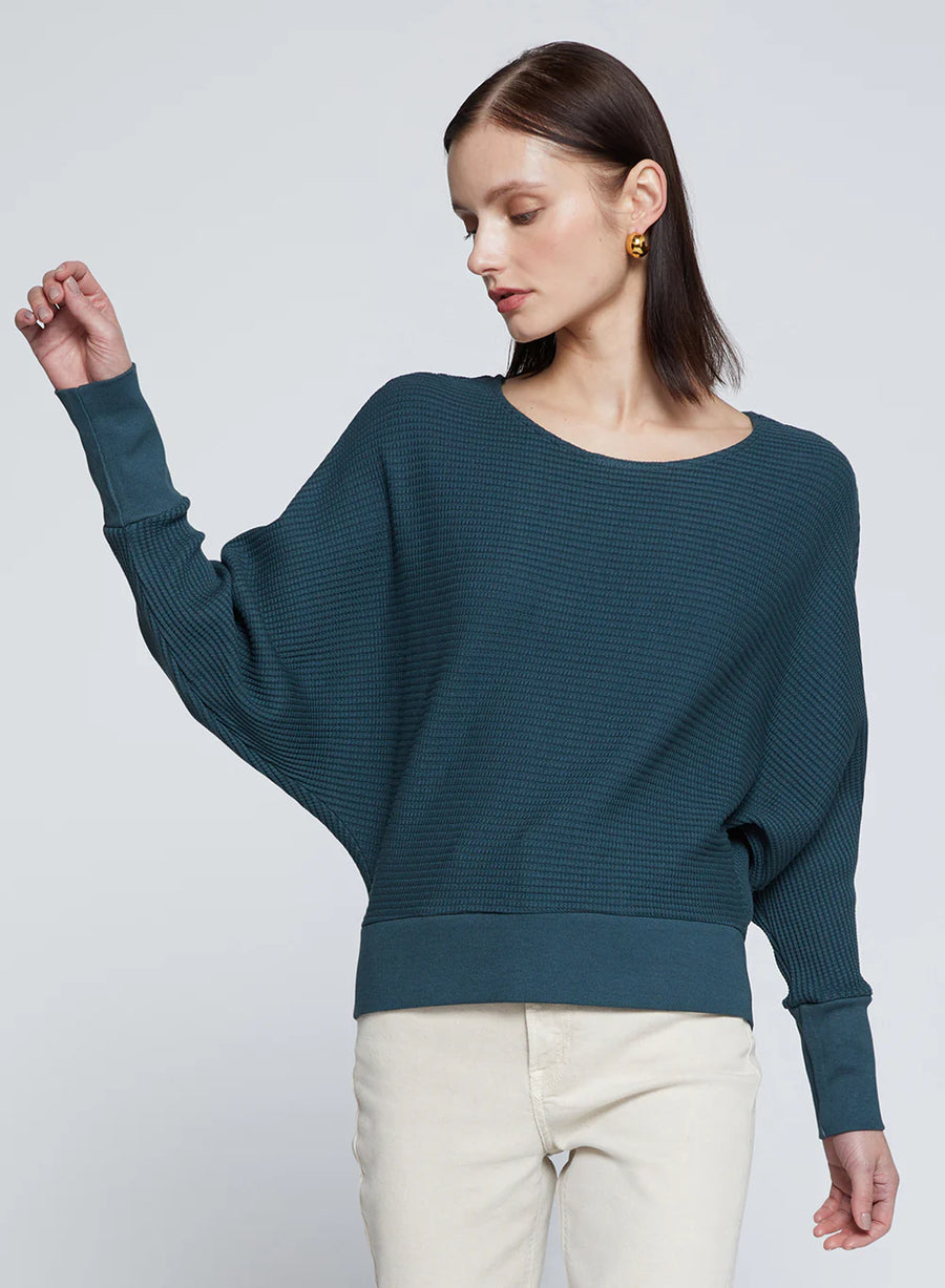 Luxe Thermal Dolman Boatneck - Verde