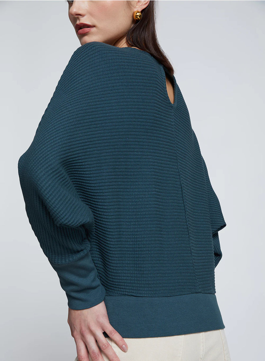 Luxe Thermal Dolman Boatneck - Verde