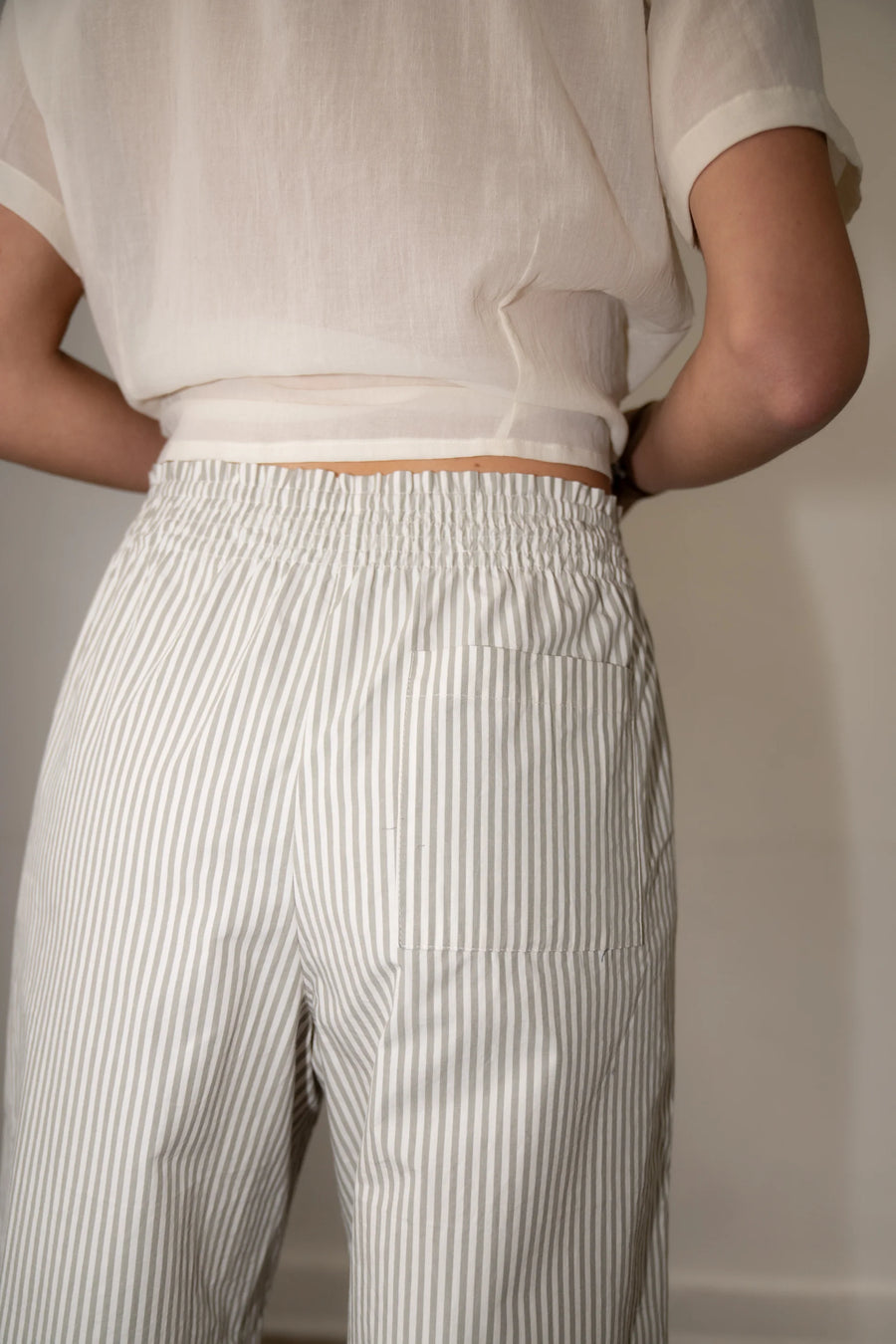 Remi Pant - Green Stripe