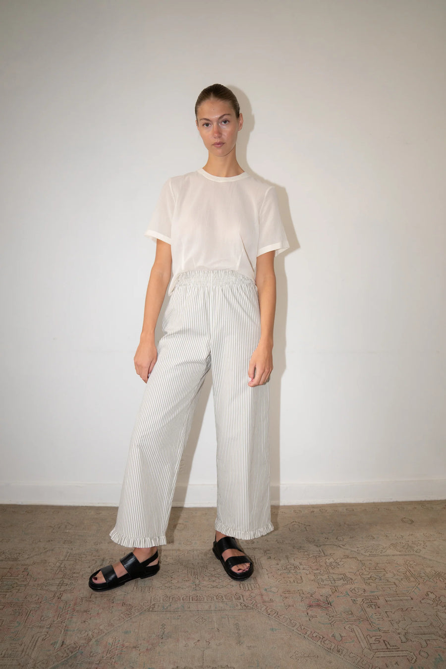 Remi Pant - Green Stripe