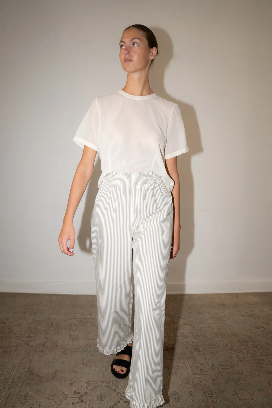 Remi Pant - Green Stripe