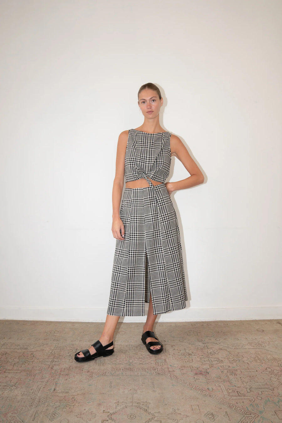Claude Top - Navy Plaid