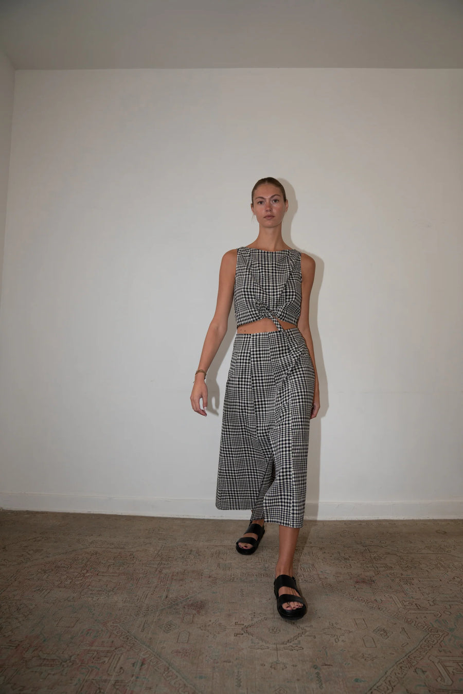 Claude Top - Navy Plaid