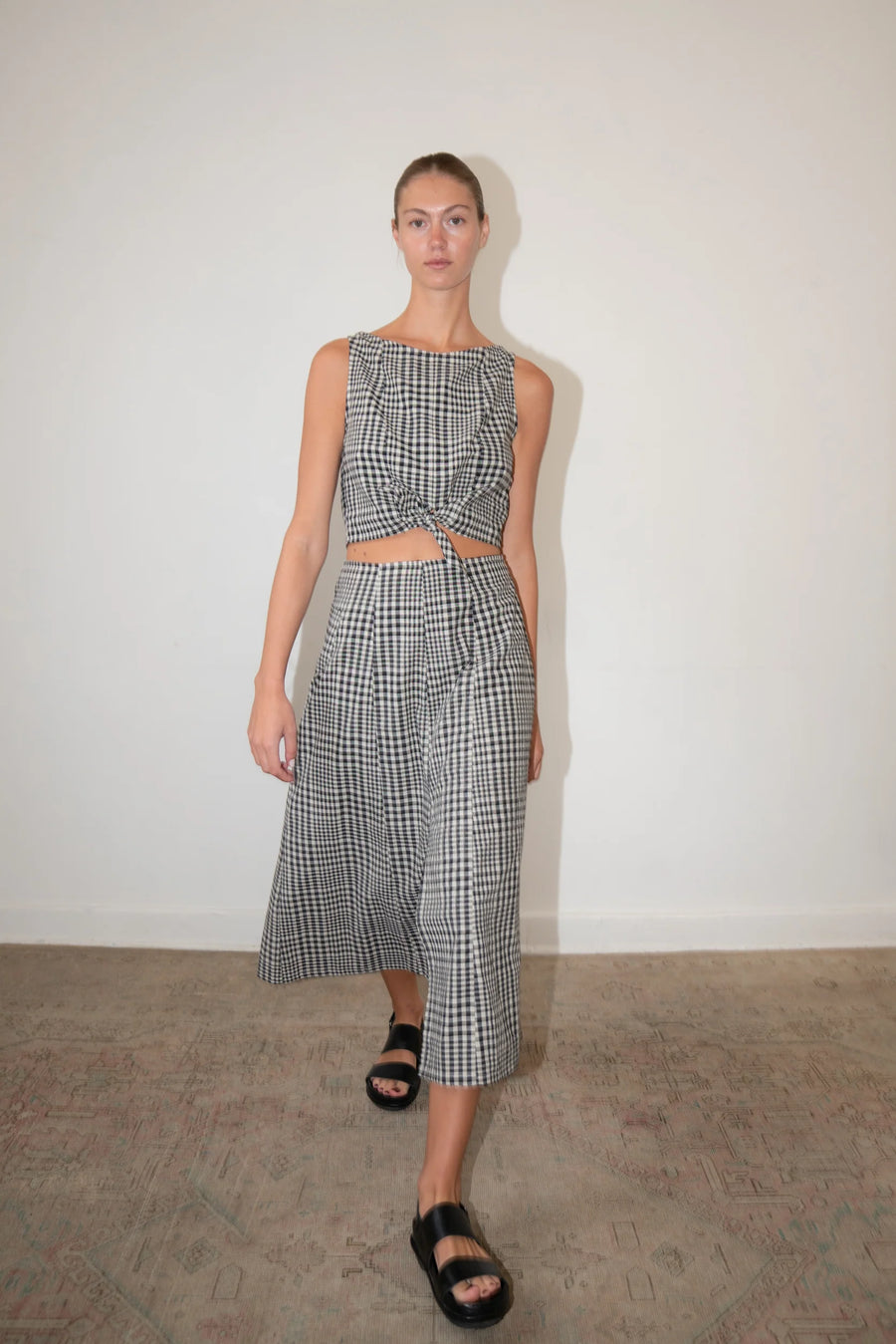 Claude Top - Navy Plaid