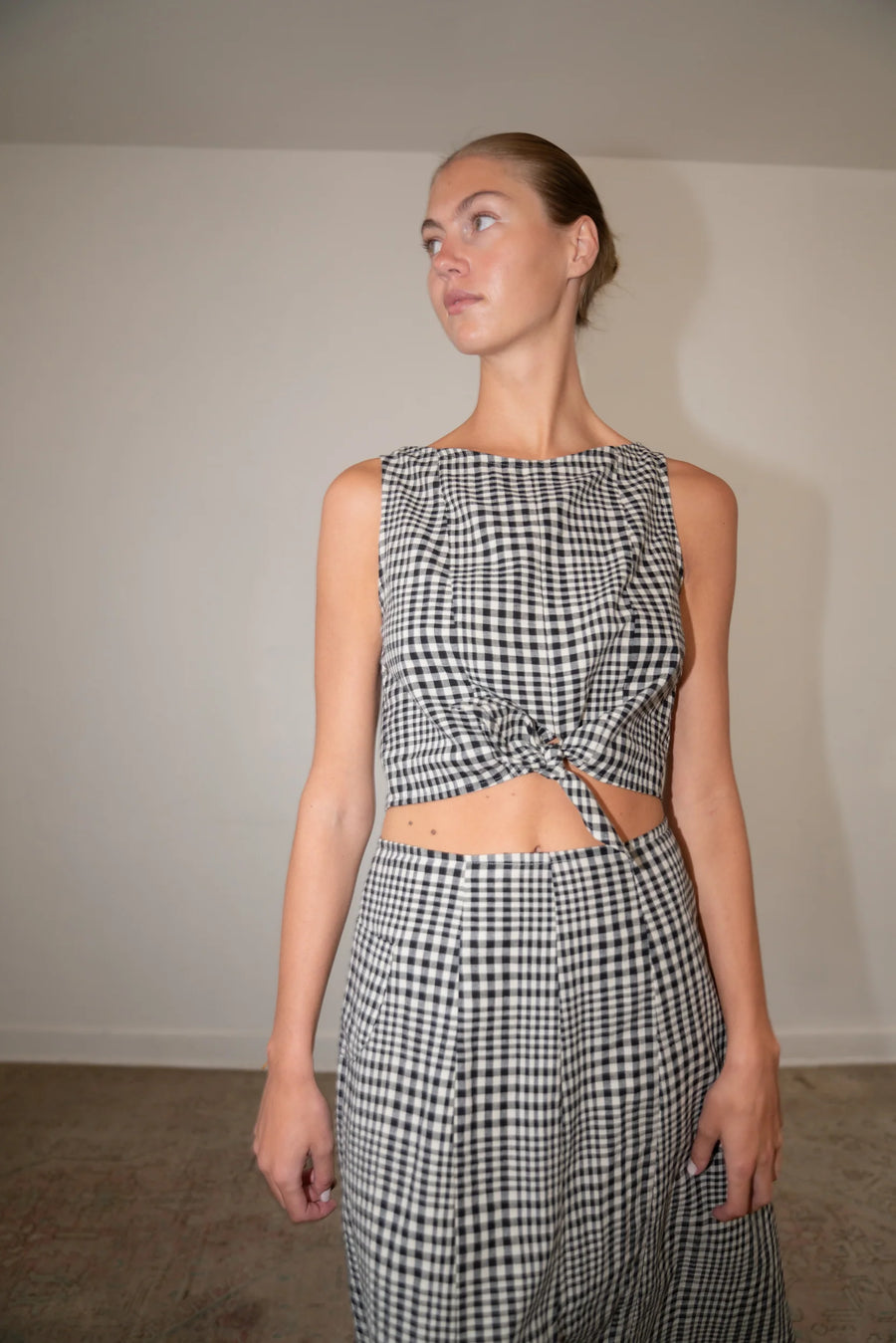 Claude Top - Navy Plaid