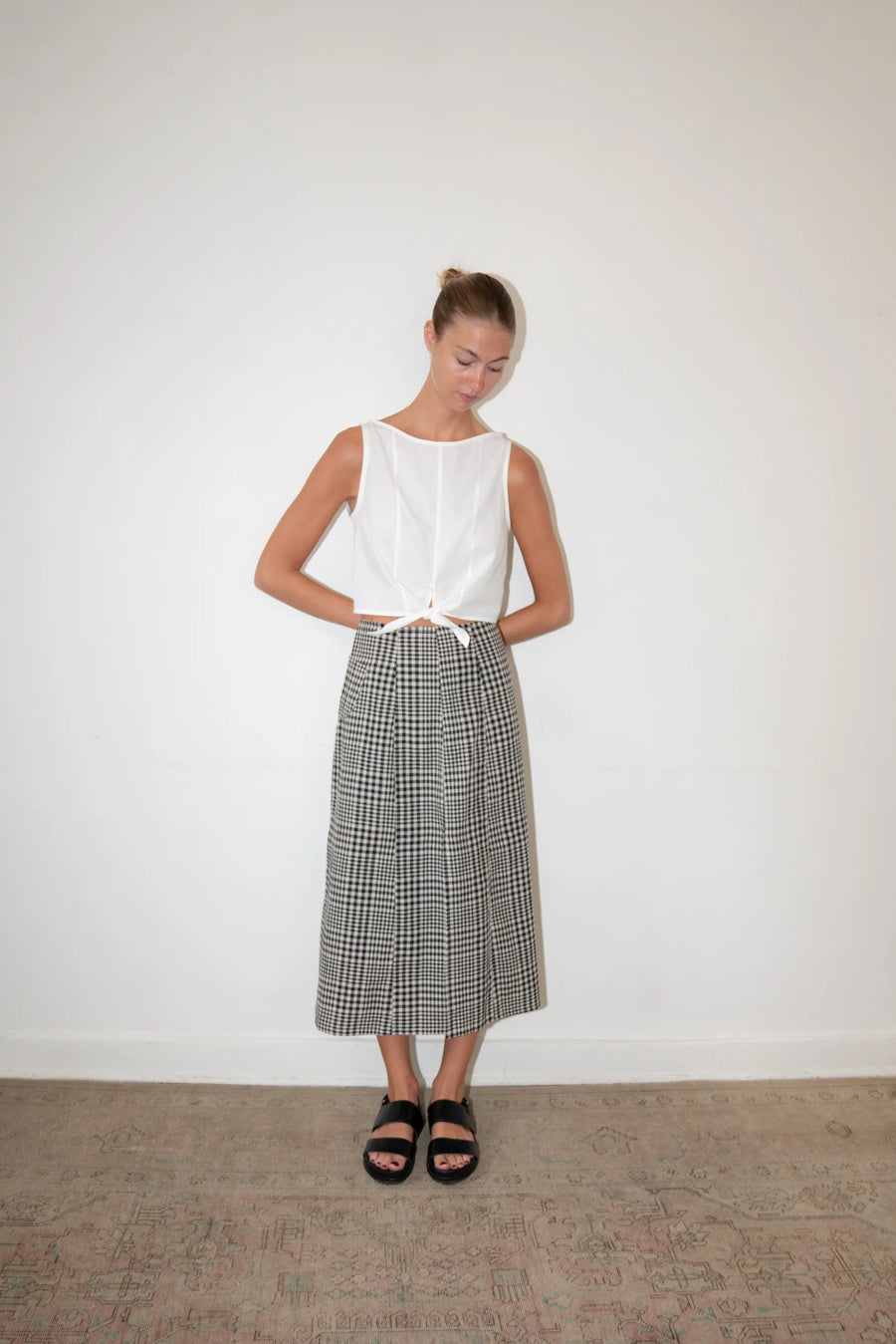 Claude Top - Navy Plaid