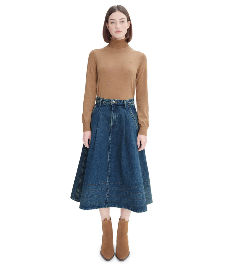 Enora Skirt - Stonewashed Indigo