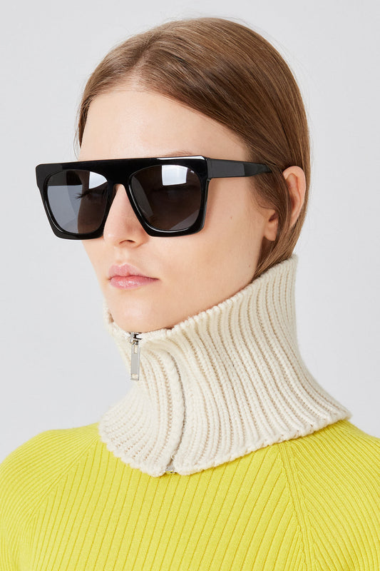 Knit Cashmere Collar - Nude