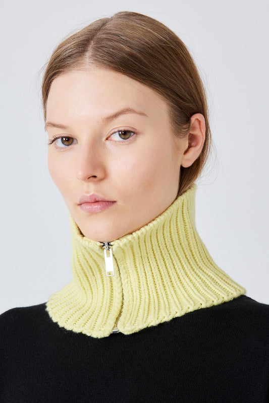 Knit Cashmere Collar - Strong Yellow