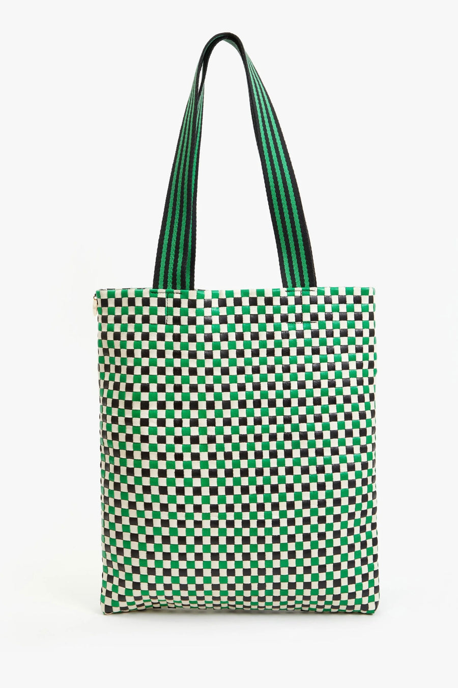 Carryall Tote - Green Apple Multi Woven Checker