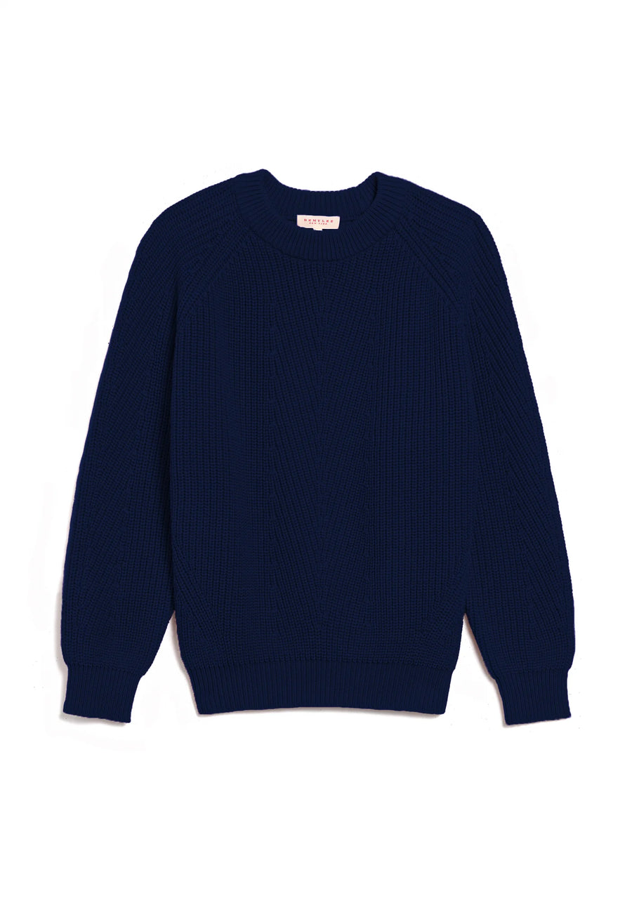 Chelsea Organic Cotton Sweater - Navy